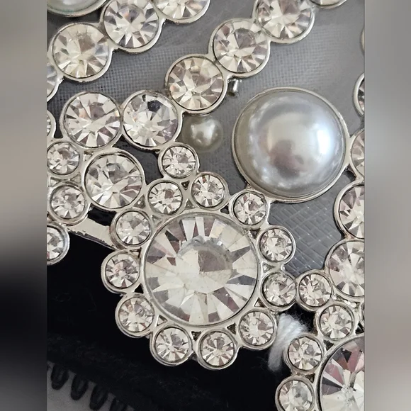 Vera Wang Disney Ears Tiara Crystal Headband Minnie Fairytale Wedding Veil - Picture 4 of 11